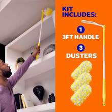 360 Dusters - Kit de iniciación de mango extensible, 3 unidades - Juego de 4 piezas - Ver 7