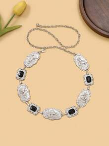 1 Peça Corrente de Cintura Vintage de Metal com Animal e Gemas, Cinto Versátil Feminino, Joia Corporal, Acessório de Cintura para o Natal. Adequado para Primavera, Verão, Outono, Inverno, Estilo Punk.