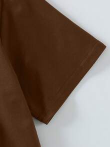 一件装游戏主题青少年男童T恤，“吃、睡、玩”标语上衣，春夏校园日常穿着