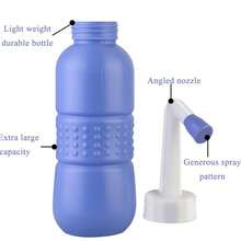 Peri Bottle 产后便携式旅行冲洗瓶防漏会阴冲洗喷雾瓶，便携式冲洗瓶，旅行个人卫生护理手动冲洗瓶（450ml）