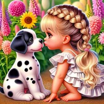 1pc Frameless Round Diamond Painting Kit - Girl Theme, Full Drill Diamond Art, Canvas DIY Mosaic Craft Kit With Pen, Glue, Diamond Tray, Diamond Beads. Suitable For Diamond Painting Enthusiasts, Home Wall Decor Gifts, Children's Educational Toys, Stress Relief