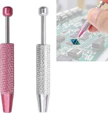 Pinzas para Joyas, 2 Pinzas para joyería, Portaherramientas Herramienta de Recogida de Joyas, Pinzas para Sujetar Catcher Grabber Pinzas Rectas para Hacer Joyas Herramienta con 4 Garras (estilo largo) - estilo corto - Ver 13