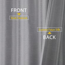 Uptown Silver Grey Faux Silk Curtains 72 Inch Length 2 Panels For Bedroom, Room Darkening Shiny Silver Grey Soft Fabric Rod Pocket Window Drapes For Living Room, Each 40x72 Inches, 6 FT,SilverGray40inchWx72inchLPackof2 - 銀灰色40吋寬x72吋長2個裝 - 查看 5