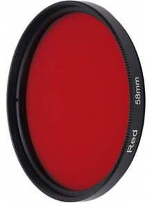 Tbest Filtro de Lente Rojo Completo,Filtro de Lente de cámara roscado Filtro de Color Rojo Completo Vidrio óptico para Lente de cámara - 58 milímetros - Ver 11