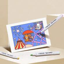 Libro para colorear creativo y lindo con personajes de conejo, libro para colorear de temas de animales para niños, libro de pintura de graffiti, regalo de cumpleaños para niños - Multicolor - Ver 7