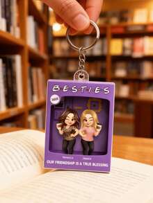 1/3/5pcs Purple Toy Box Shaped Personalized Acrylic Keychain, Customized Souvenir, Can Upload Name And Photo, Christmas Gift For Parents, Couples, Family, Customized Acrylic Portrait Gift For Parents, Teachers, Backpack Pendant, Cute Classroom Souvenir, Christmas Decoration, Thanksgiving Gift, New Year Gift, Party Decor, Christmas Gift For Best Friends,Home Decor Living Room, Birthday Gift - Multicolor Acrylic Keychain - View 4