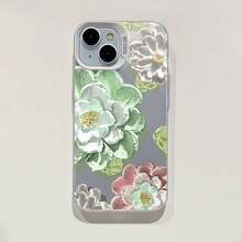Pastel Floral Canvas Art Element-Design Phone Case, Suitable For IPhone Models 16, 15, 14 Pro Max, 13, 12, 11, XR, XS Plus Phone Cases, Made Of TPU Silicone Material, Providing Shock And Drop Protection, With Drop Protection Function, And Has A Very Good Hand Feel. It Is The Most Suitable Gift For Family, Friends, And Loved Ones. - White - View 6
