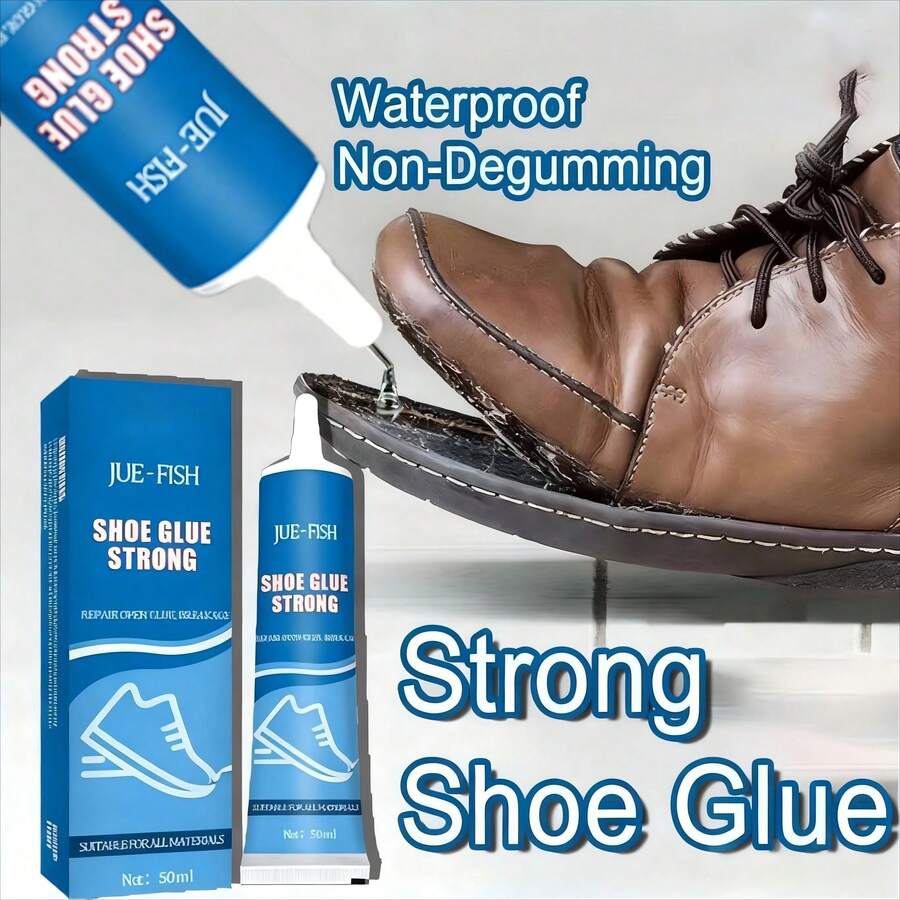 Shoe Glue Strong Bond Sneaker Repair Leather Shoe Fix Multi-Purpose Waterproof Quick Dry Sole Bonding Long Lasting Repair Shoe Sole Adhesive Flexible Hold - 藍色 - 查看 1