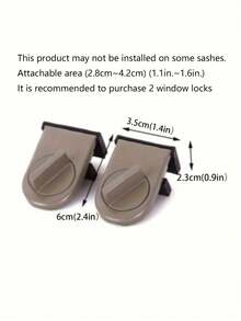 Heavy-Duty Aluminum Window Lock Stopper, Anti-Theft Window Fan Stopper, Window Lock, For Sliding Doors And Windows - Enhanced Anti-Theft Function, Window Fan Auxiliary Lock, Anti-Pinch And Anti-Drop Design, Safety Lock, Window Safety - Multicolor - View 12