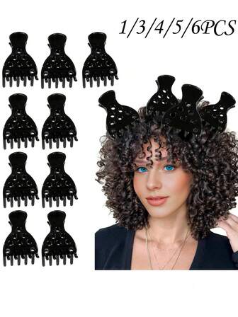 1/3/4/5/6pcs Hair Root Lifting Hair Clips,Volume Styling Accessories,Root Lifter For Hair, No-Crease Hair Root Lifters For Natural Volumes, Claw Clips For Wrinkle-Free Roots, Natural Curling Clips Women Hair Claw Hair Clutch