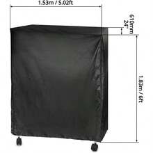 Storage Shelving Unit Cover, Wire Rack Cover Shelf 60 inchx24 inchx72 inch, 210D Oxford Cloth, to Keep Rack Clean, Your Home, Office, Storage and Garage, Black Cover Only - 60"x24"x72" + 1 Paquete - Ver 7