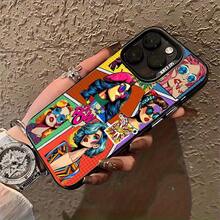 Pop Art Style Featuring Modern Women in Various Settings with Vibrant and Rich Colors. Full Coverage Protective Case for  11/12/13/14/15 Pro Max Series. Perfect Gift for Couples on Birthdays, Christmas, or Valentine's Day - Blanco - Ver 9
