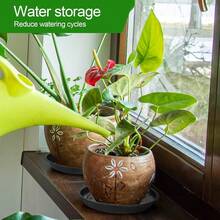 WSXC 6 8 10 Inch Plant Saucer - 12 Pack Round Plant Tray Plastic Plant Drip Trays For Indoor Outdoor Garden Plants Collects Flower Pot Drainage And Excess Water - 12 chiếc màu đen - Xem 4