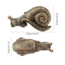 WSXC Vintage Resin Snail Planter Pot Hugger Flower Figurine Climbing Statue And Vase Miniature Fairy Garden Terrarium Decor Resin Art Patio Lawn Yard Outdoor Fence Hanger Animal Ornament Bronze - 黃色 - 查看 2