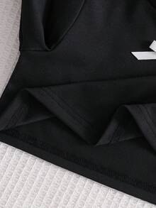 Girls' 3 Pieces Outfit Set, Spring/Summer/Winter Casual Commuter Jacket, Solid Top And Loose Pants, Fashionable Outfit For Girls - Black and White - View 7