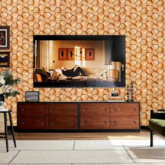 1 rollo de papel tapiz autoadhesivo con estilo de panal, papel tapiz de contacto con relieve geométrico hexagonal que se puede quitar, fácil de rasgar, textura de papel tapiz adecuada para gabinetes, dormitorios