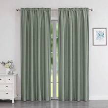 Chyhomenyc Uptown Faux Silk Sage Green Curtains 84 Inch Length 2 Panels For Bedroom, Room Darkening Soft Shiny Fabric Rod Pocket Window Drapes For Living Room, Each 40x84 Inches, 7 FT,SageGreen40inchWx84inchLPackof2 - 鼠尾草綠40吋寬x84吋長2個裝 - 查看 1