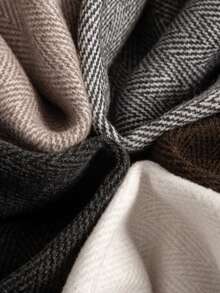 女士保暖加厚阔腿裤，保暖香蕉直筒休闲裤 - 灰色 - 查看 10