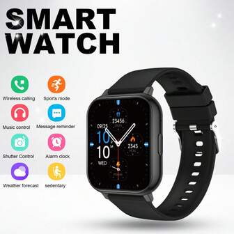 SmartWatch Hot 1.83-Inch Full Touch High-Definition Sports Smartwatch, Supporting Wireless Calls, SMS Reminders, Alarm Alerts, Multiple Sports Modes, Remote Photography, Music Playback, Multi-Functional Smartwatch, Compatible WithIOS Android System Smartphones, Suitable For Gifting On Various Festivals Such As Valentine's Day, Easter, Mother's Day, Father's Day, Halloween, Thanksgiving, Christmas, Etc