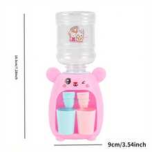可爱小熊造型饮料瓶玩具 - 迷你厨房玩具套装，可盛装冷热饮品，配有2个可叠放的杯子