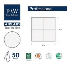 PAW - 50 Pieces Linen-Feel Paper Paper Napkins 16inch X 16inch, Disposable Cloth-Like Napkins With Reverse Gold Design, Dinner Napkins For Party, Wedding, Christmas,DinnerNapkins,ReverseMotifGold-White - ReverseMotifGold-white - View 7