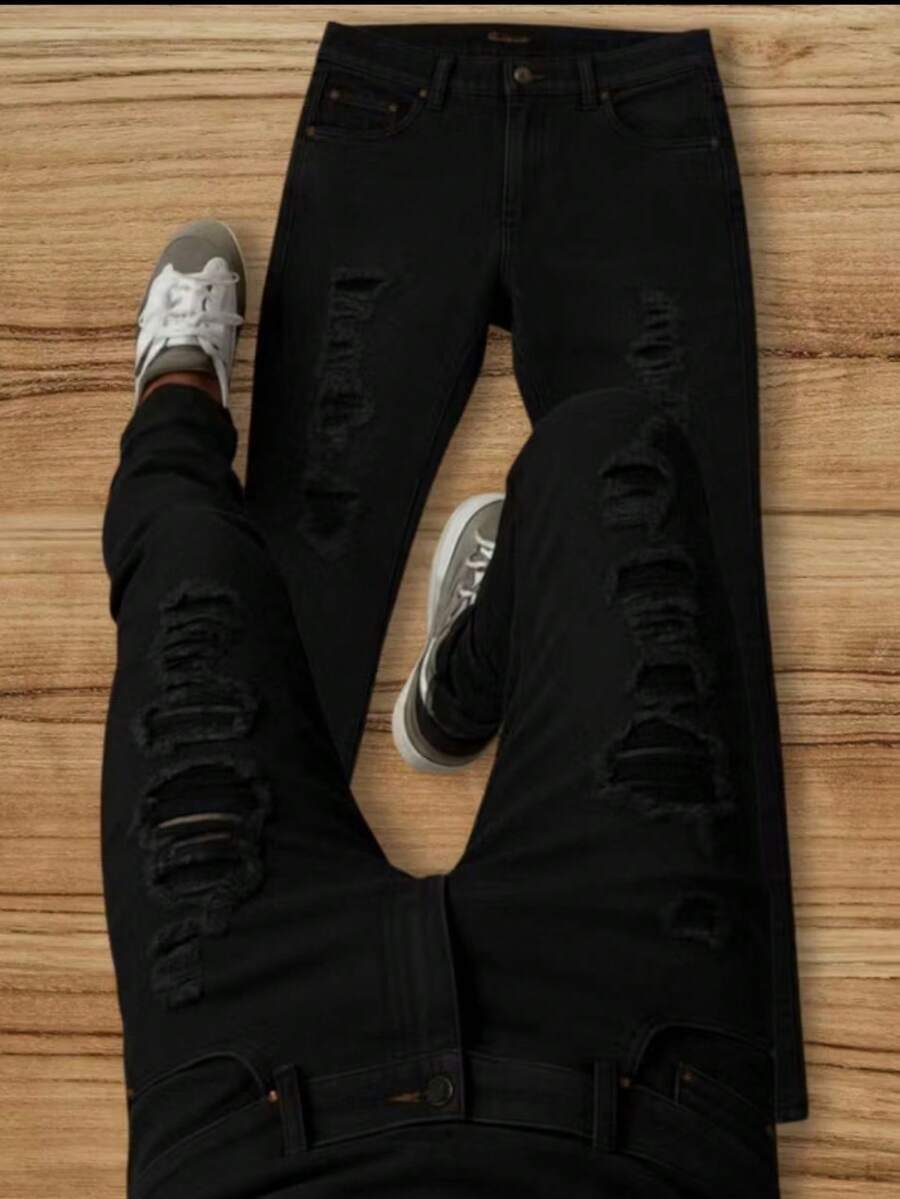 Men's Black Player Jeans, Sizes 36 To 48. - màu đen - Xem 1