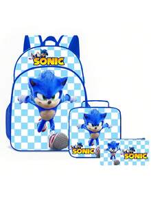 Sega 3pcs/Set Backpack, Handbag, Pencil Case, Multiple Options, Birthday Gift, Back To School - Multicolor - View 9