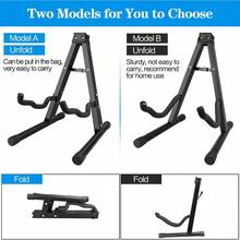 1 Pack Guitar Stand, A - Frame Folding Guitar Stand With Non - Slip Rubber And Foam Arms, Metal Guitar Stand Acoustic Guitar, Guitar, Bass, Ukulele, Banjo - 1 Gói Mô hình A - Xem 3