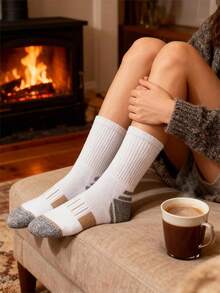 5 Paar Sport Crew Socken für Herren & Damen, atmungsaktive gepolsterte Socken bis zur Mitte des Waden, feuchtigkeitsableitende Anti-Blasen Socken für Laufen/Gym/Training - Schwarz und Weiss - Übersicht 7