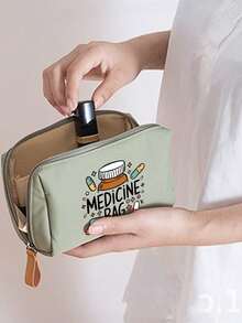 Portable Pill Pouch, Compact Travel Medicine Bag, Convenient Daily/Outdoor/Travel Medication Organizer, Essential For Health-Conscious Frequent Travelers, Must-Have Medical Accessory, Multi-Functional Fabric Small Pill Bag, Portable First Aid Kit, Outdoor Travel Medicine Pouch, Dormitory Emergency Medicine Storage Bag (Multiple Colors Available) - Multicolor - View 10