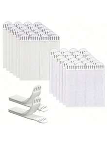 12pcs Heavy Duty Picture Frame Hangers, No Drill Wall Hooks - Double Sided Hooks - Easy To Use, No Trace, Suitable For Securing Frames And Posters On Smooth Surfaces Like Glass And Wood, Ideal For Decorating Walls In Living Room, Bedroom Or Office - Multicolor - View 3