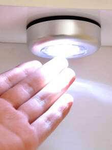 3 LED Touch Faucet Light, Battery Powered Stick-On Wall Light, Suitable For Kitchen, Wardrobe, Cabinet - Non-Rechargeable, Plastic Material, Tube Lighting - No Accessories Included - Multicolor - View 2