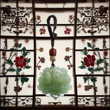 "Couple's Lotus Flower Keychain, Elegant Floral Design Car Charm, Wedding & Anniversary Gift, Unisex Lucky Bag Accessory, Durable Keyring For Keys & Bags" - Xanh nhạt - Xem 12