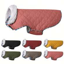 Winter Warm Dog Jacket, Pet Coat For Cold Weather, Dog Outdoor Jacket, Dog Snow Suit, Dog Outdoor Cotton Coat, Water-Resistant Fabric, Suitable For Small, Medium And Large Dogs - Burgundy - View 3