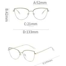 Women's Fashionable Versatile Everyday Wear Glasses - Multicolor - View 5