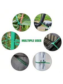 MEHELANY 100/50 Pieces Green Self-Locking Cable Ties, Plastic Cable Ties, High Temperature Resistant, Detachable, Plant Fixing Straps, For Party Supplies, Wedding Backdrop Walls, Bouquets, Arch Bouquet Making Supplies, High Temperature Resistant, Home, Birthday, Graduation Ceremony - Multicolor - View 5