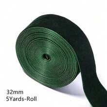 6-38mm 1捲深綠色單面天鵝絨緞帶，聖誕緞帶，珠寶展示包裝，花禮包裝，蝴蝶結，DIY派對裝飾 - 深綠色 - 查看 15