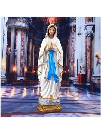 1件古典树脂圣母玛利亚宗教雕像纪念品室内装饰礼品
