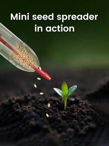 6pcs Mini Seed Planter Set, Upgraded Mini Seed Planter With Reusable Manual Seeding Cloth And Wide Brim Cap, Handheld Mini Seeding Tool For Planting Vegetables, Flowers And Herbs - Multicolor - View 2