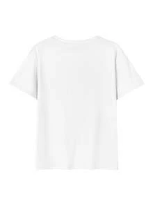 可爱Y2K风格像素猫爪印花短袖T恤，洛丽塔宽松百搭半袖 - 白色 - 查看 7