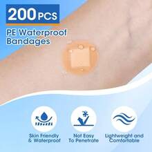 200/400片圆形绷带，防水绷带，用于皮肤伤口护理，圆形绷带适用于小伤口
