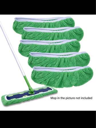 3/5/8 piezas Almohadillas de microfibra reutilizables para trapeador (Trapeador no incluido), compatibles con trapeadores XL, adecuados para cocina, sala de estar, dormitorio, uso en seco y húmedo en pisos de madera dura, azulejos, herramienta de limpieza del hogar