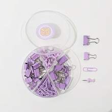 Multi-Functional Paper Clips Long Tail Clips I-Shaped Steel Clips Swan Tail Clip Combination Set, Suitable For Office And Study Use - Hồng - Xem 11