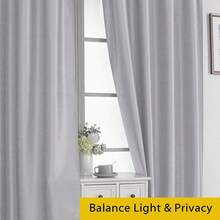 Chyhomenyc Uptown Faux Silk Light Grey Curtains 63 Inch Length 2 Panels Set For Bedroom, Light Filtering Shiny Soft Fabric Rod Pocket Window Drapes For Living Room, 40Wx63L Inches, 2 Panels,Grey40inchWx63inchLPackof2 - 灰色40吋寬x63吋長2個裝 - 查看 6