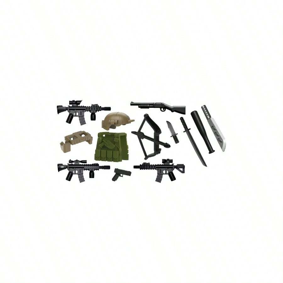 Bolsa de batalla de ladrillo de batalla Zombie Paquete de armas de emergencia compatible con minifiguras - inicial - Ver 1