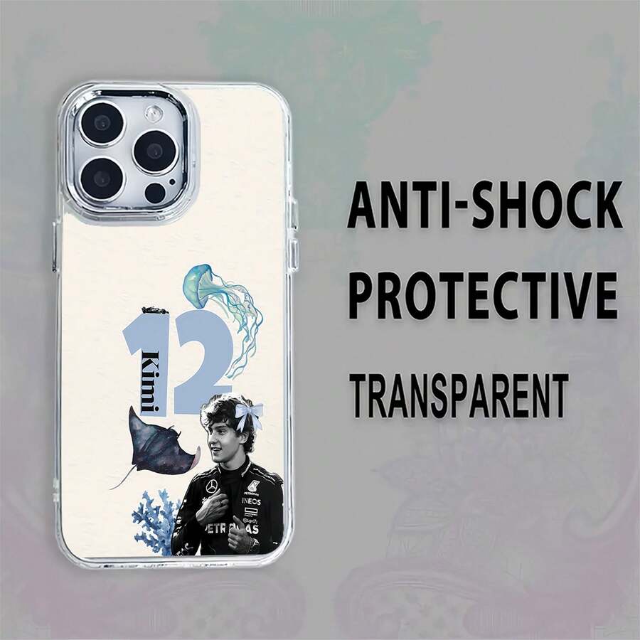 Funda para teléfono con diseño de Kimi Racing Compatible con fundas para teléfonos 17 16 Pro Max 15 Pro Max 13 y 12 Fabricada en material de TPU que proporciona protección contra golpes y caídas Un regalo perfecto para familiares, amigos, seres queridos, novios, novias y para vacaciones - transparente - Ver 1