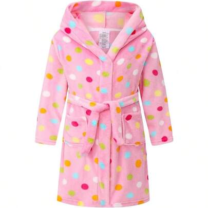 de forro polar con capucha para nias, ropa de dormir clida para nios pequeos, de bao suave y mull
