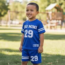 Boys' Summer Shirt And Shorts Set - Blue - View 6