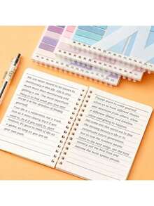 Multi-Functional Notebook Combination Set, Four-In-One Notebook With Sticky Notes, Index Stickers And Horizontal Lines, Loose-Leaf Book Waterproof Cover, Back To School And Office