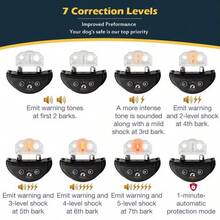 Collar antiladridos recargable por USB para perros, ajustable en sensibilidad, collar de entrenamiento para mascotas en negro, dorado y plateado - Multicolor - Ver 4